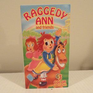 +Raggedy Ann And Friends VHS, 3 Color Cartoons 1997 Walmart Copy Animation B